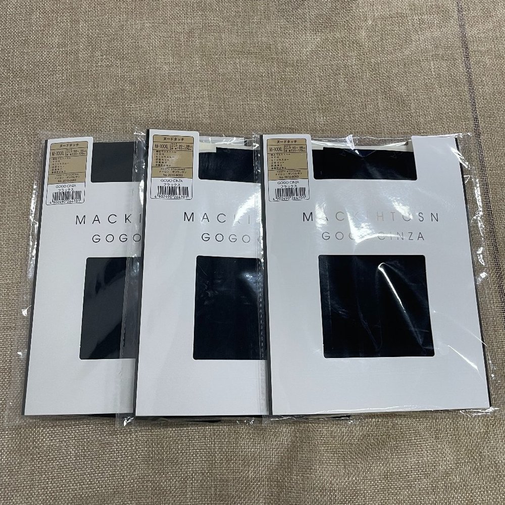 New black silk stockings 3 pair